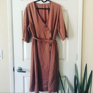 New (with tag) desert coral midi dress